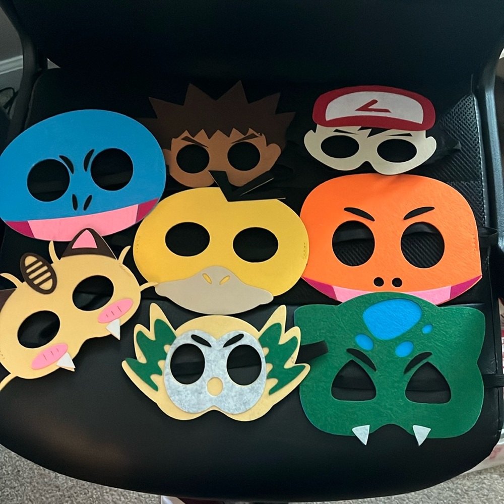 Pokemon masks for kids, party favors
